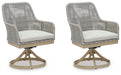 Seton Creek - Swivel Chair With Cushion (Set of 2) - Gray – Chair Sets by Signature Design by Ashley® at Furniture Wholesale Plus , Nashville furniture store