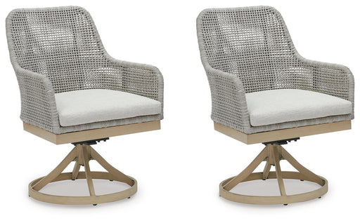 Seton Creek - Swivel Chair With Cushion (Set of 2) - Gray – Chair Sets by Signature Design by Ashley® at Furniture Wholesale Plus , Nashville furniture store