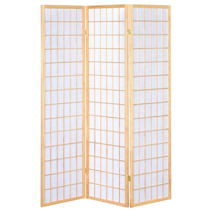 Carrie - 3-Panel Room Divider Folding Shoji Screen – Room Dividers by CoasterEveryday at Furniture Wholesale Plus , Nashville furniture store