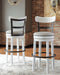 Valebeck - Tall Upholstered Swivel Barstool – Bar Height (28"-30") by Signature Design by Ashley® at Furniture Wholesale Plus , Nashville furniture store