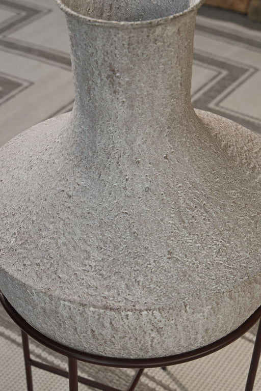 Estonbank - Vase - 30" - Distressed Cream – Floor Vases by Signature Design by Ashley® at Furniture Wholesale Plus , Nashville furniture store