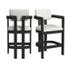 Portland - Arm Barstool (Set of 2) - Black / White – Stool Sets by Elements International at Furniture Wholesale Plus , Nashville furniture store