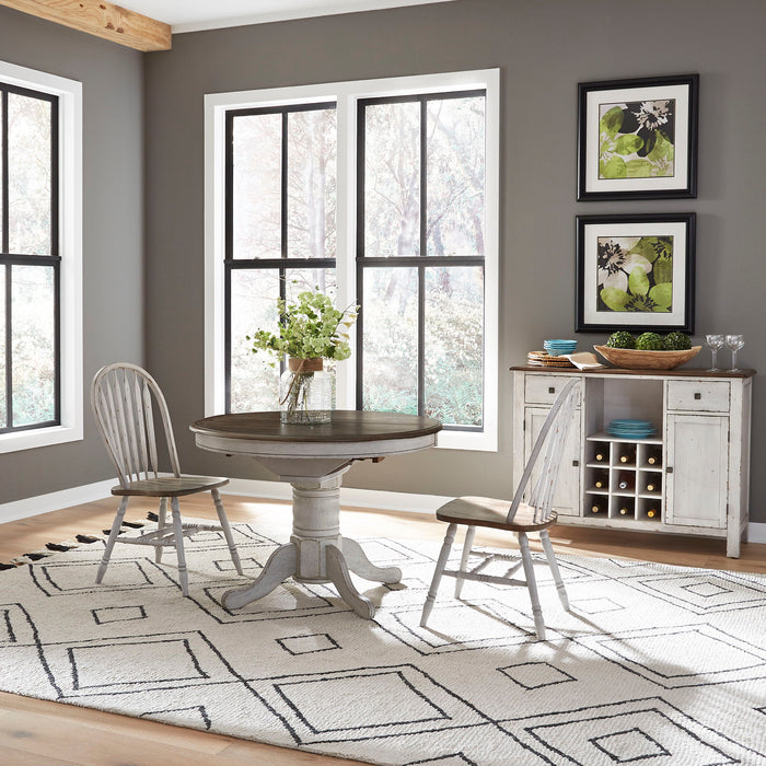 Carolina Crossing - Pedestal Table Set – 3 Piece Dining Room Sets by Liberty Furniture at Furniture Wholesale Plus , Nashville furniture store