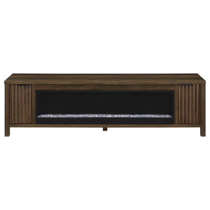 Carey - 79" TV Stand Fireplace Media Console - Dark Pine – Fireplace TV Stands by Coaster Fine Furniture at Furniture Wholesale Plus , Nashville furniture store