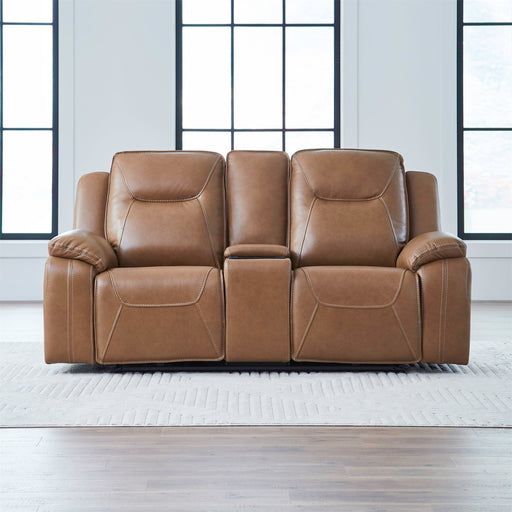 Callihan - Loveseat With Console P3 & ZW - York Butternut – Reclining Loveseats by Liberty Furniture at Furniture Wholesale Plus , Nashville furniture store