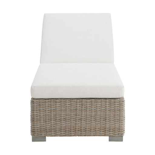Ollie - Chaise Lounge - Tan And Olefin White Cream – Chaises by Elements International at Furniture Wholesale Plus , Nashville furniture store