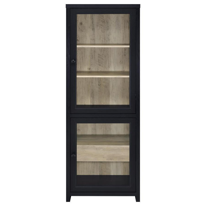 Denison - 67" 2-Door Media Tower Storage Cabinet - Black – Piers by Coaster Fine Furniture at Furniture Wholesale Plus , Nashville furniture store