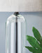 Kerrbrook - Glass Table Lamp - Clear / Black – Table Lamps by Signature Design by Ashley® at Furniture Wholesale Plus , Nashville furniture store