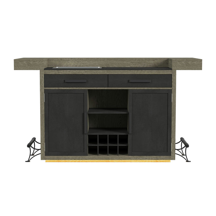 Jemma - Bar Table With Light - Gray And Dark Espresso – Bar Tables by Elements International at Furniture Wholesale Plus , Nashville furniture store