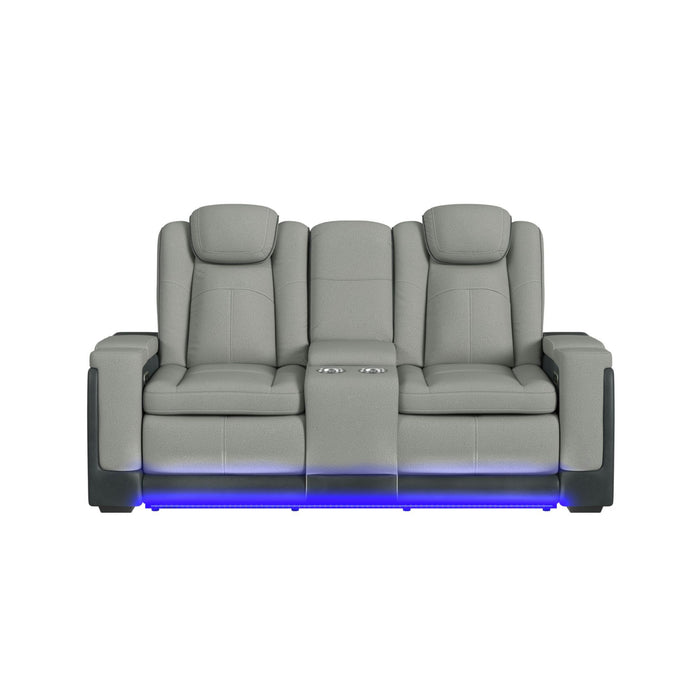 Lantana - Power Motion Loveseat With Power Headrest, LED, And Console – Reclining Loveseats by Elements International at Furniture Wholesale Plus , Nashville furniture store