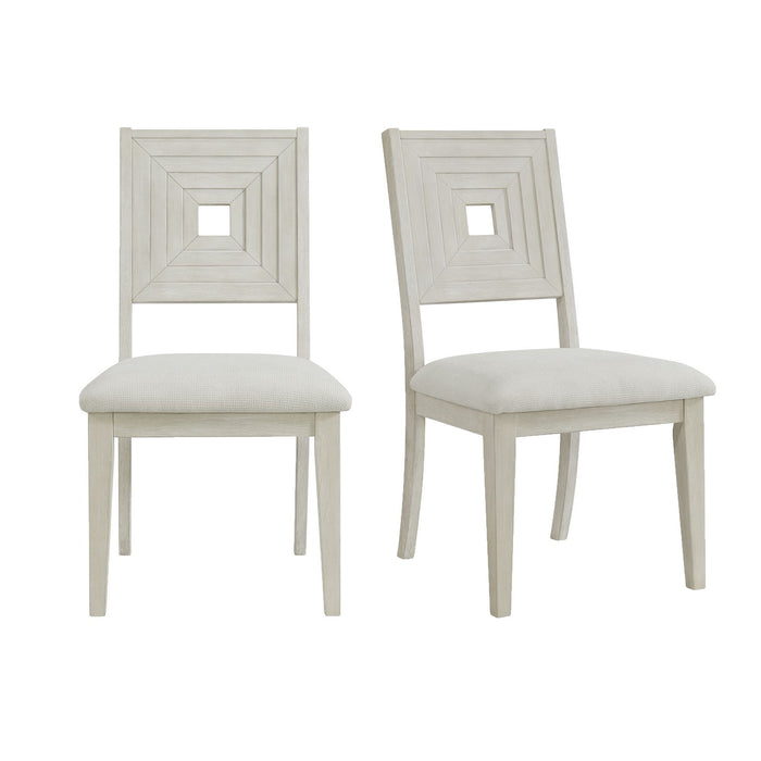 Avalanche - Dining Side Chair (Set of 2) - Antique White – Chair Sets by Elements International at Furniture Wholesale Plus , Nashville furniture store