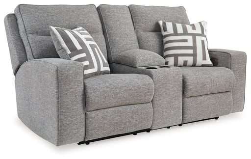 Biscoe - Power Reclining Loveseat With Console /Adj Headrest - Pewter – Reclining Loveseats by Signature Design by Ashley® at Furniture Wholesale Plus , Nashville furniture store
