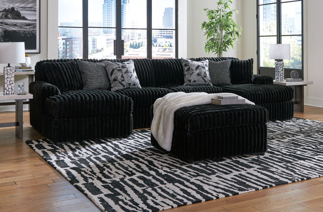 Midnight-Madness - Sectional Set – 4 Piece Living Room Sets by Signature Design by Ashley® at Furniture Wholesale Plus , Nashville furniture store