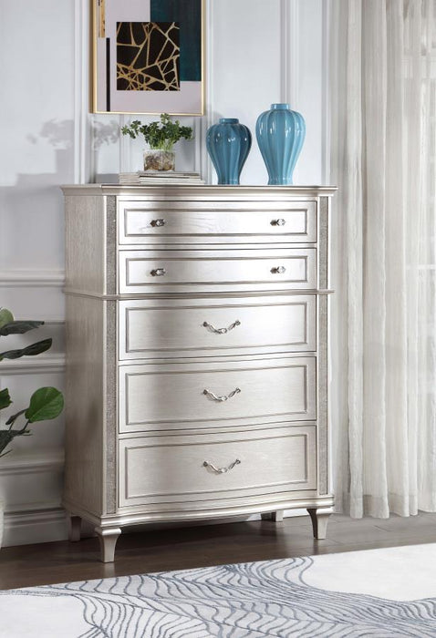 Evangeline - 6-Drawer Bedroom Chest - Silver Oak – Accent Chests by CoasterElevations at Furniture Wholesale Plus , Nashville furniture store