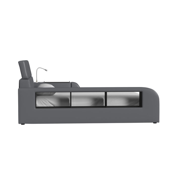 Valari - PU Transformer Bed With Electronic Features – Upholstered Beds by Elements International at Furniture Wholesale Plus , Nashville furniture store