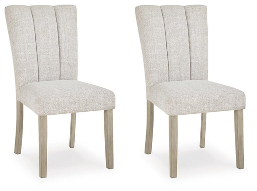 Larawyn - Dining Upholstered Side Chair (Set of 2) - Bisque – Chair Sets by Signature Design by Ashley® at Furniture Wholesale Plus , Nashville furniture store