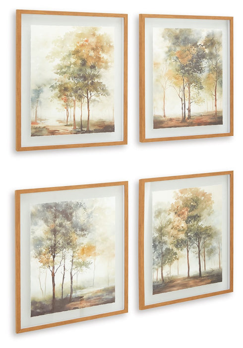Bryneford - Wall Art Set (Set of 4) - Multi – Framed Print Sets by Signature Design by Ashley® at Furniture Wholesale Plus , Nashville furniture store