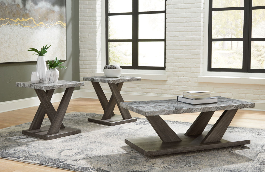 Bensonale - Occasional Table Set (Set of 3) - Brown / Gray – Table Sets by Signature Design by Ashley® at Furniture Wholesale Plus , Nashville furniture store