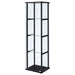 Cyclamen - 4-Shelf Clear Glass Curio Display Cabinet - Black - Premium Curio Cabinets from CoasterEveryday - Just $249! Shop now at Furniture Wholesale Plus  We are the best furniture store in Nashville, Hendersonville, Goodlettsville, Madison, Antioch, Mount Juliet, Lebanon, Gallatin, Springfield, Murfreesboro, Franklin, Brentwood