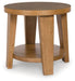 Kristiland - Round End Table - Light Brown – End Tables by Signature Design by Ashley® at Furniture Wholesale Plus , Nashville furniture store