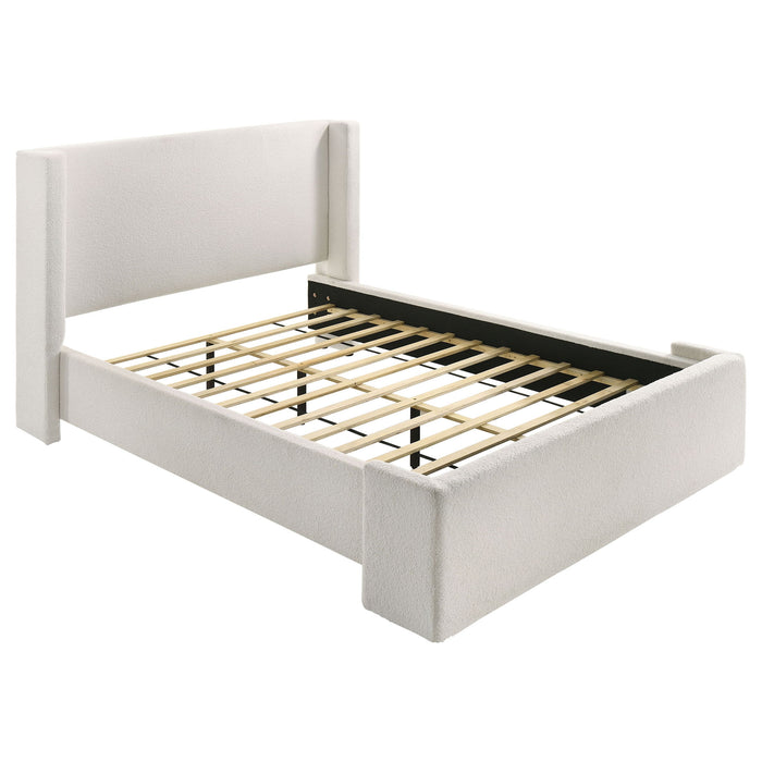 Alamosa - Boucle Upholstered Wingback Bed – Upholstered Beds by Coaster Fine Furniture at Furniture Wholesale Plus , Nashville furniture store