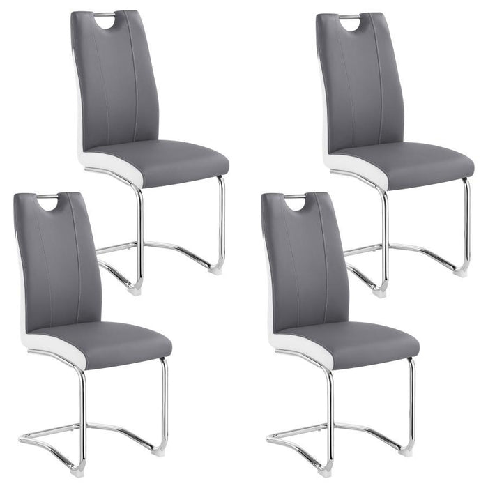Brooklyn - Upholstered Dining Side Chair (Set of 4) - Gray – Chair Sets by CoasterEssence at Furniture Wholesale Plus , Nashville furniture store