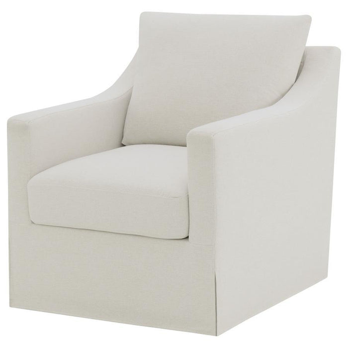 Winter - Upholstered Sloped Arm Accent Swivel Chair - Premium Swivel Chairs from Coaster Fine Furniture - Just $549! Shop now at Furniture Wholesale Plus  We are the best furniture store in Nashville, Hendersonville, Goodlettsville, Madison, Antioch, Mount Juliet, Lebanon, Gallatin, Springfield, Murfreesboro, Franklin, Brentwood
