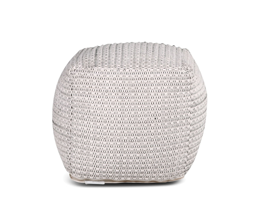 Hakim - Square Handwoven Woolen Pouf - White – Accent Poufs by Steve Silver Furniture at Furniture Wholesale Plus , Nashville furniture store