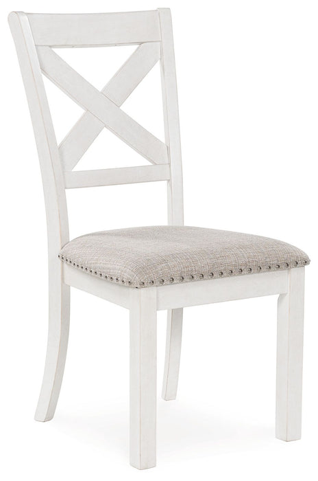Robbinsdale - Dining Upholstered Side Chair (Set of 2) - Antique White – Chair Sets by Signature Design by Ashley® at Furniture Wholesale Plus , Nashville furniture store