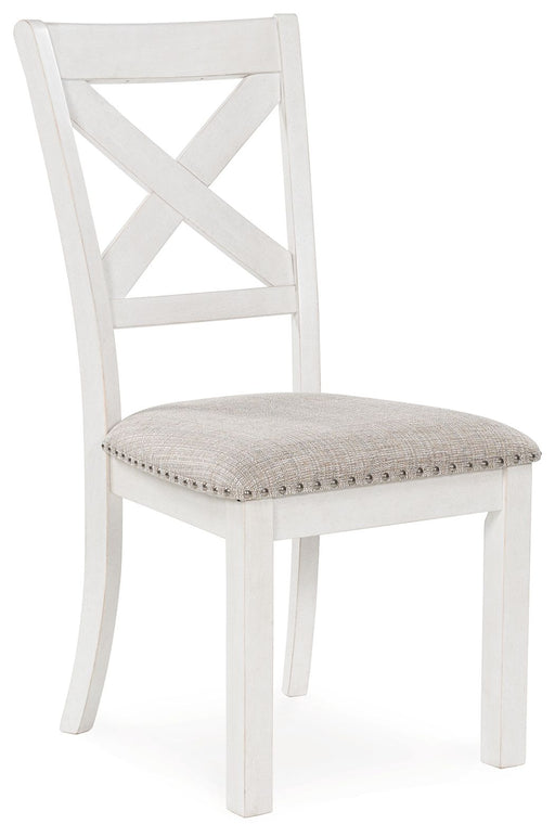 Robbinsdale - Dining Upholstered Side Chair (Set of 2) - Antique White – Chair Sets by Signature Design by Ashley® at Furniture Wholesale Plus , Nashville furniture store