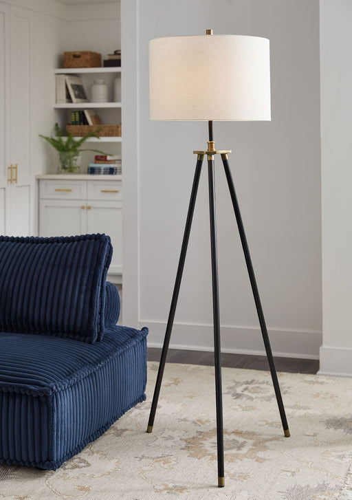 Cashner - Metal Floor Lamp - Black / Gold Finish – Floor Lamps by Signature Design by Ashley® at Furniture Wholesale Plus , Nashville furniture store