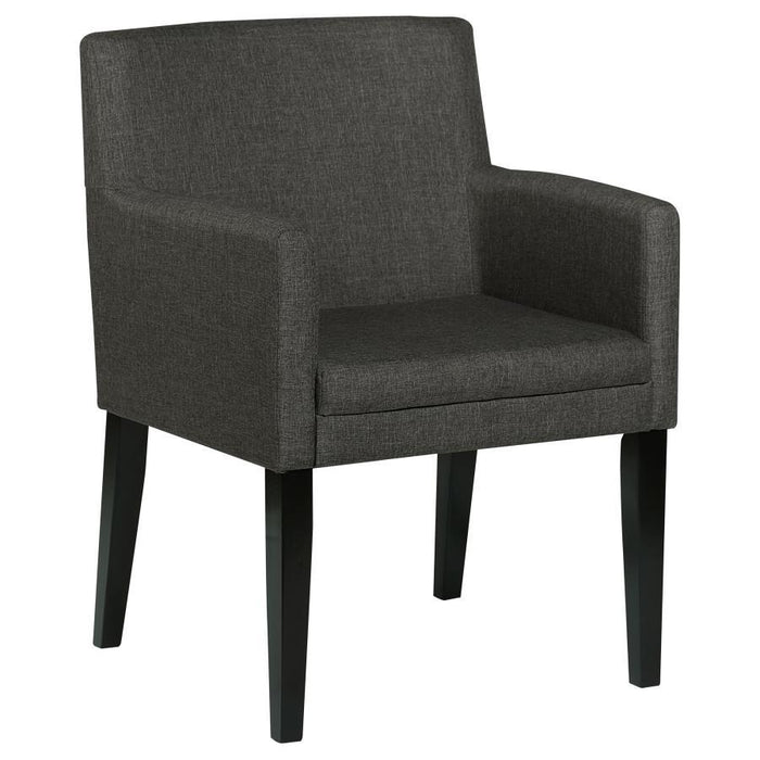 Catherine - Upholstered Dining Arm Chair (Set of 2) - Gray – Chair Sets by Coaster Fine Furniture at Furniture Wholesale Plus , Nashville furniture store