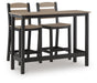 Shoreline Beach - Outdoor Counter Table And 2 Barstools (Set of 3) - Black / Beige – 3 Piece Outdoor Sets by Signature Design by Ashley® at Furniture Wholesale Plus , Nashville furniture store