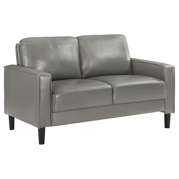 Ruth - Upholstered Track Arm Loveseat – Stationary Loveseats by Coaster Fine Furniture at Furniture Wholesale Plus , Nashville furniture store