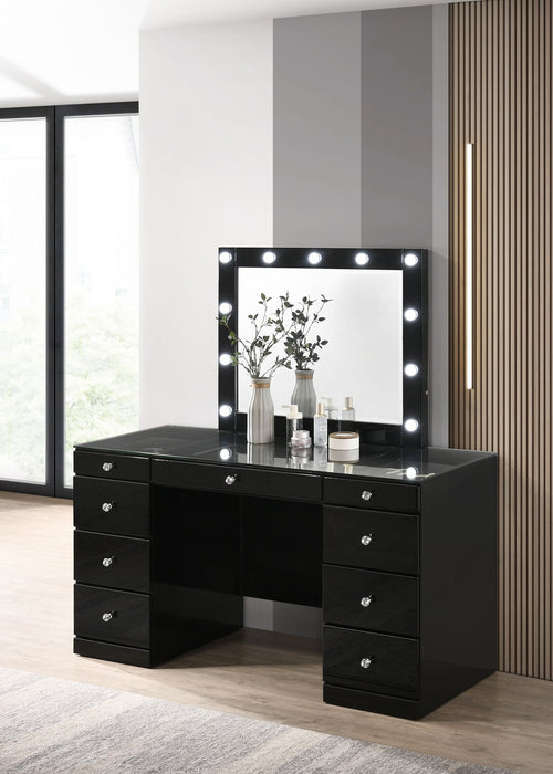 Avery - Vanity Desk With Glass Top – Vanity Desks by Crown Mark at Furniture Wholesale Plus , Nashville furniture store