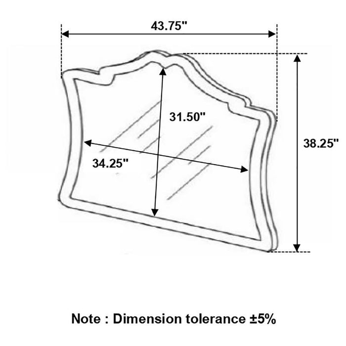 Antonella - Upholstered Dresser Mirror - Premium Bedroom Mirrors from CoasterElevations - Just $229! Shop now at Furniture Wholesale Plus  We are the best furniture store in Nashville, Hendersonville, Goodlettsville, Madison, Antioch, Mount Juliet, Lebanon, Gallatin, Springfield, Murfreesboro, Franklin, Brentwood