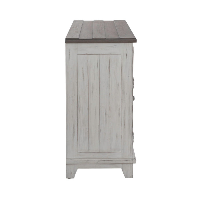 River Place - Accent Server - Riverstone White & Tobacco – Servers by Liberty Furniture at Furniture Wholesale Plus , Nashville furniture store