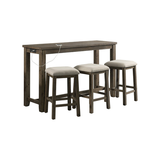 Stone - Occasional Bar Table Single Pack – 4 Piece Dining Room Sets by Elements International at Furniture Wholesale Plus , Nashville furniture store