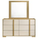 Hyland - 6-Drawer Dresser With Mirror - Natural – Dresser & Mirror by Coaster Fine Furniture at Furniture Wholesale Plus , Nashville furniture store