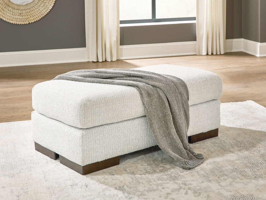 Hartside - Ottoman - Frosted – Upholstered Ottomans by Benchcraft® at Furniture Wholesale Plus , Nashville furniture store