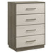 Fenwick - 4-Drawer Chest Of Drawers - Gray Oak – Accent Chests by Coaster Fine Furniture at Furniture Wholesale Plus , Nashville furniture store