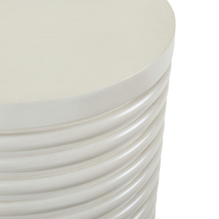 Berkley Square - Round Chairside Table - Linen & Khaki – Chair Side Tables by Liberty Furniture at Furniture Wholesale Plus , Nashville furniture store