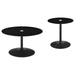Ganso - Round Glass Top Coffee And End Table Set – Table Sets by Coaster Fine Furniture at Furniture Wholesale Plus , Nashville furniture store