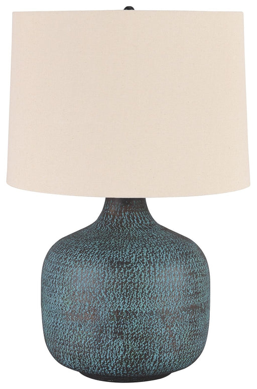 Malthace - Patina - Metal Table Lamp - Premium Table Lamps from Signature Design by Ashley® - Just $138! Shop now at Furniture Wholesale Plus  We are the best furniture store in Nashville, Hendersonville, Goodlettsville, Madison, Antioch, Mount Juliet, Lebanon, Gallatin, Springfield, Murfreesboro, Franklin, Brentwood