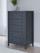 Simmenfort - Five Drawer Chest - Navy Blue – Accent Chests by Signature Design by Ashley® at Furniture Wholesale Plus , Nashville furniture store