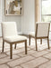 Marxmore - Dining Upholstered Side Chair (Set of 2) - Beige / Brown – Chair Sets by Benchcraft® at Furniture Wholesale Plus , Nashville furniture store