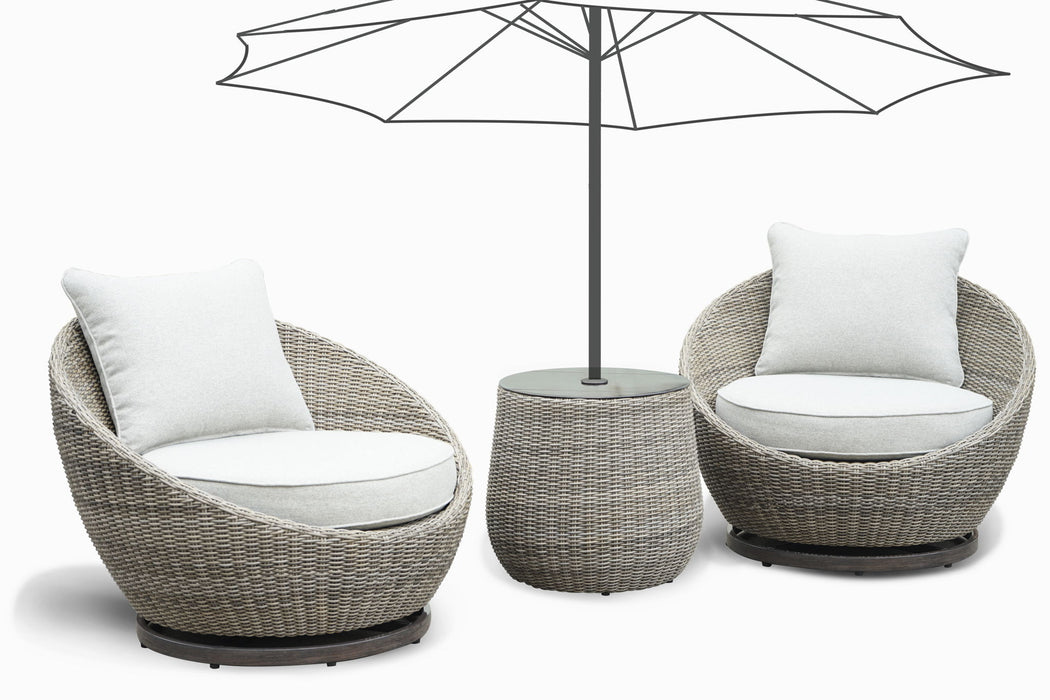 Adeline - 3 Piece Wicker Outdoor Set - Sand – 3 Piece Outdoor Sets by Steve Silver Furniture at Furniture Wholesale Plus , Nashville furniture store