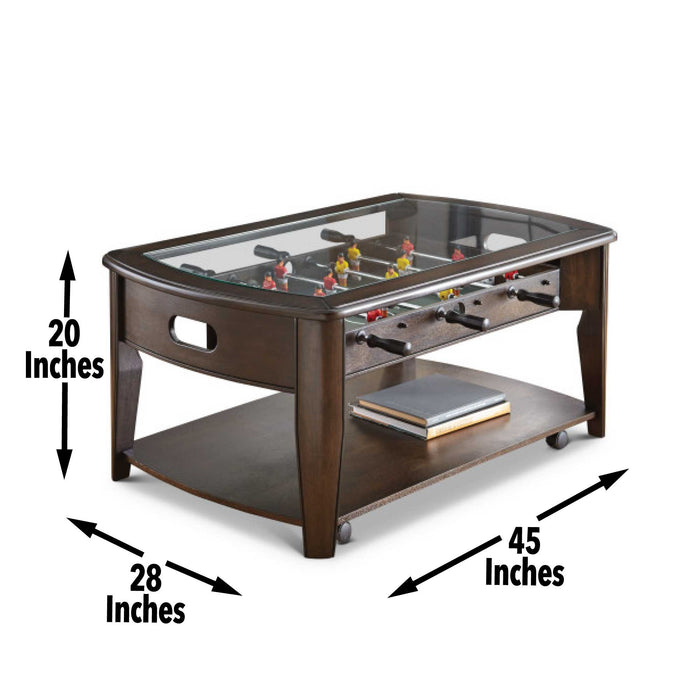 Diletta - Foosball Cocktail Table - Brown – Cocktail Tables by Steve Silver Furniture at Furniture Wholesale Plus , Nashville furniture store
