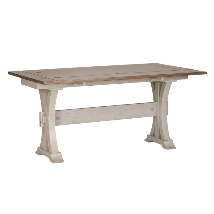 Farmhouse Reimagined - Flip Lid Sofa Table - Antique White / Chestnut Tops – Sofa Tables by Liberty Furniture at Furniture Wholesale Plus , Nashville furniture store