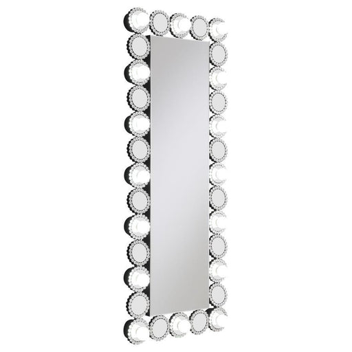 Aghes - Wall Mirror With Lighting - Silver - Premium Wall Mirrors from CoasterElevations - Just $759! Shop now at Furniture Wholesale Plus  We are the best furniture store in Nashville, Hendersonville, Goodlettsville, Madison, Antioch, Mount Juliet, Lebanon, Gallatin, Springfield, Murfreesboro, Franklin, Brentwood